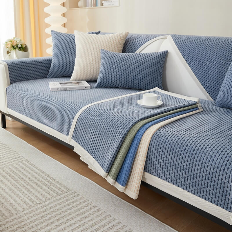 Wheat Ears Pattern Chenille Anti-Scratch Couch Cover - Holidayae