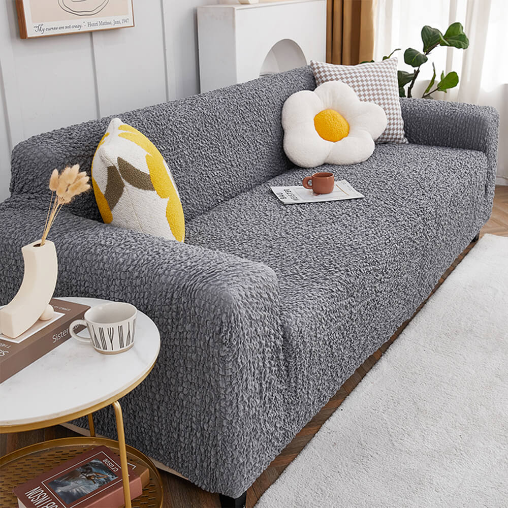 All-Season Cloud Bubble Textured Stretch Full-Cover Couch Cover - Holidayae