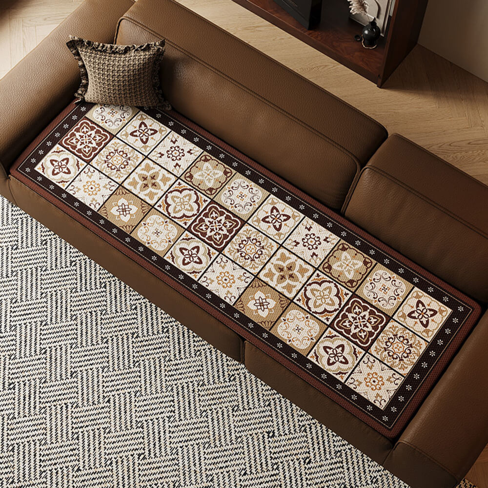 Elegant Bohemian Ice Silk Breathable Couch Cover - Holidayae