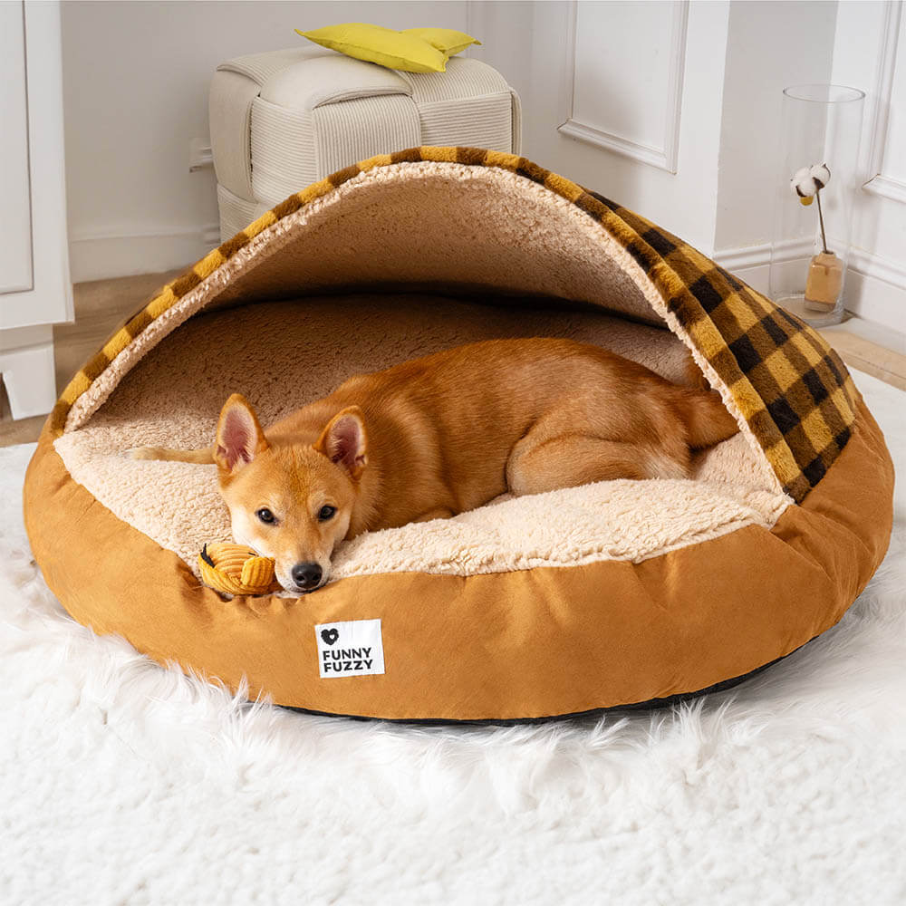 Round Canopy Dream Hideaway Dog Bed Pet Nest Bed - Holidayae