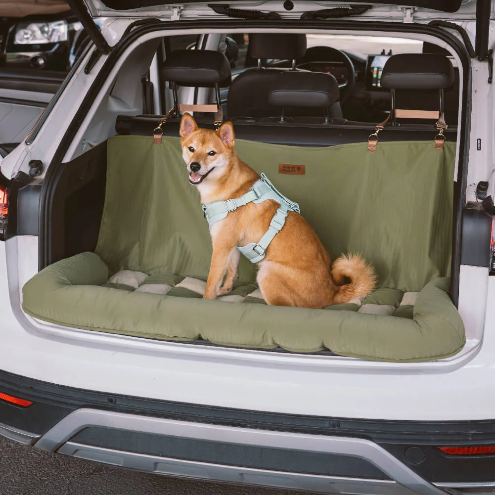 Travel Bolster Safety Back Seat Large Dog Car Seat Bed - Chessboard Lounge - Holidayae