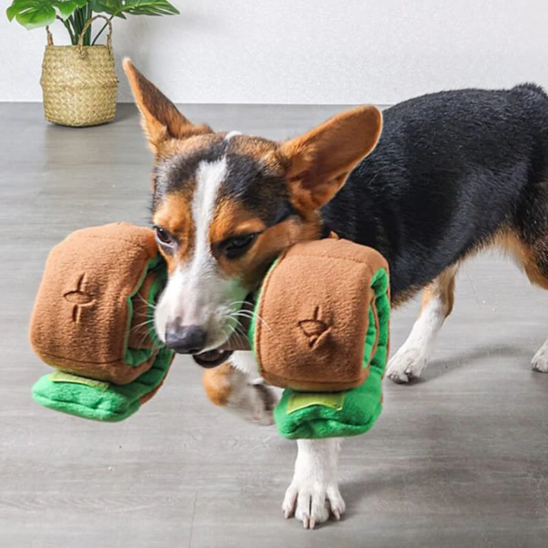 Puzzle Food Dispenser Interactive Dog Dumbbell Treat Toy - Holidayae