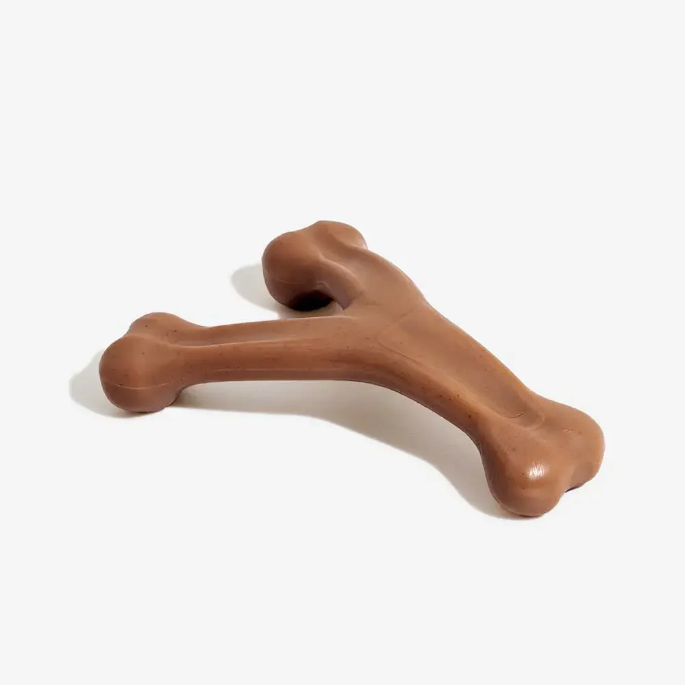 Teething Bones Dog Chew Toy - Bacon-Flavored - Holidayae
