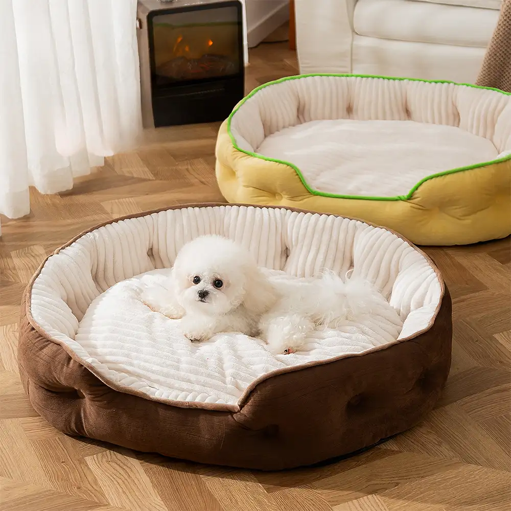 Plush Warm Comfortable Round Deep Sleep Dog Bed - Holidayae