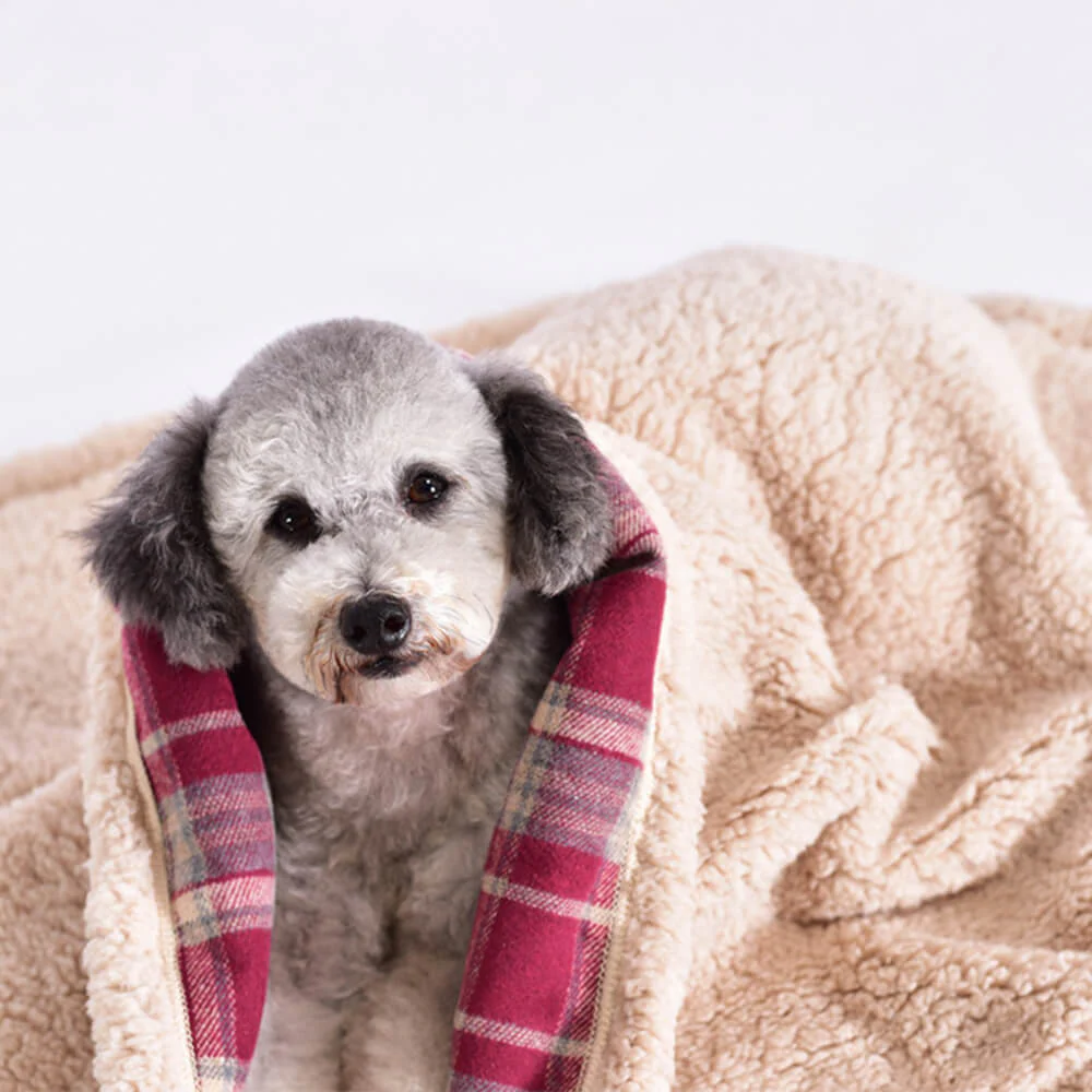 Warm Cozy Plaid Sherpa Fleece Thickened Blanket for Dogs and Cats - Holidayae