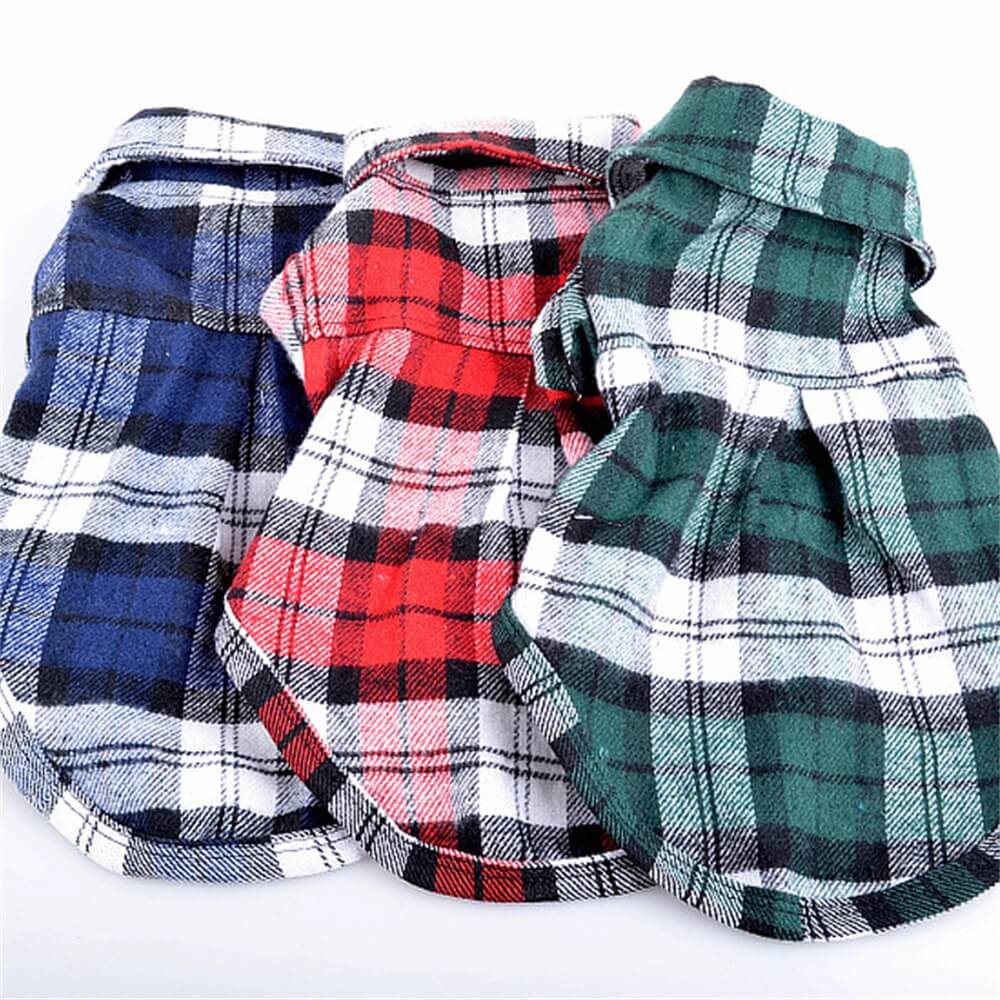 Classic Plaid Dog Shirt - Cozy and Stylish for Every Occasion - Holidayae