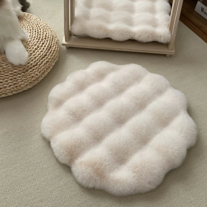 Soft Plush Warm Pet Sleeping Pad Round Dog Mat - Holidayae