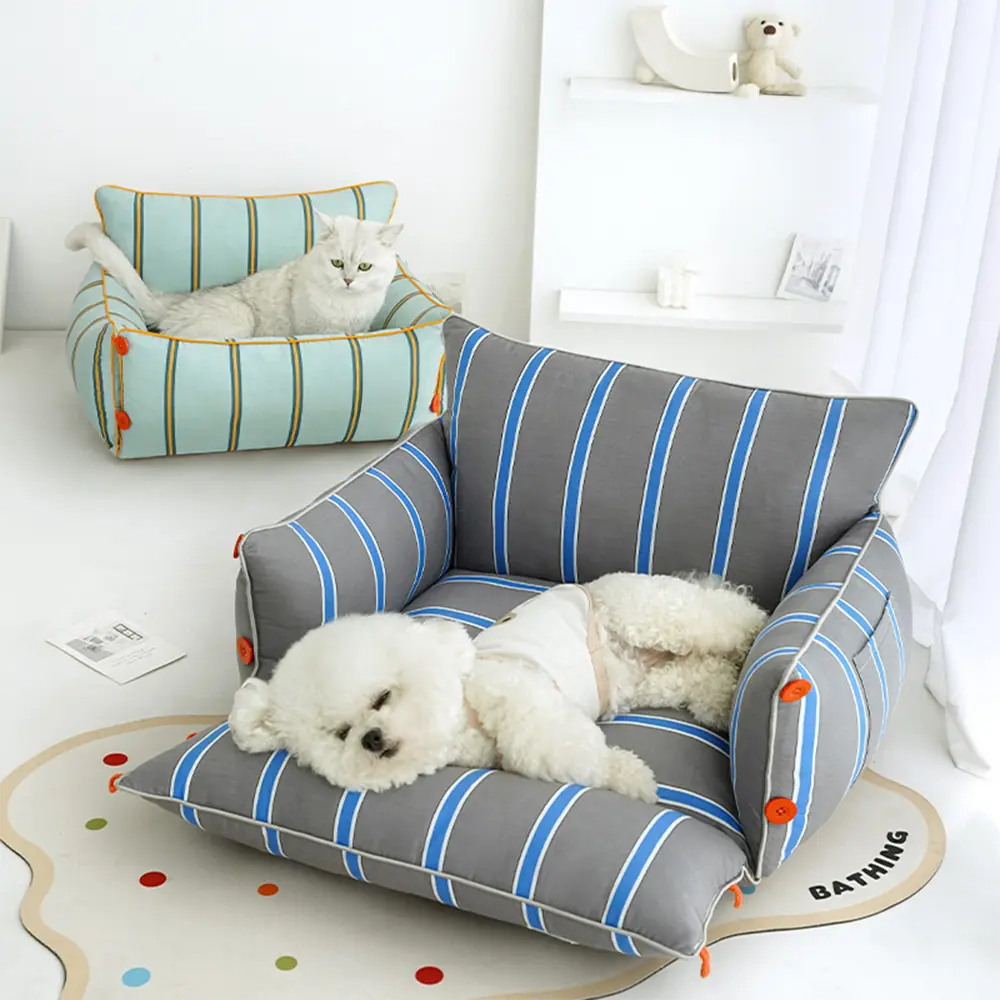 Cotton Comfort Calming Bed Dog Sofa Bed - Holidayae