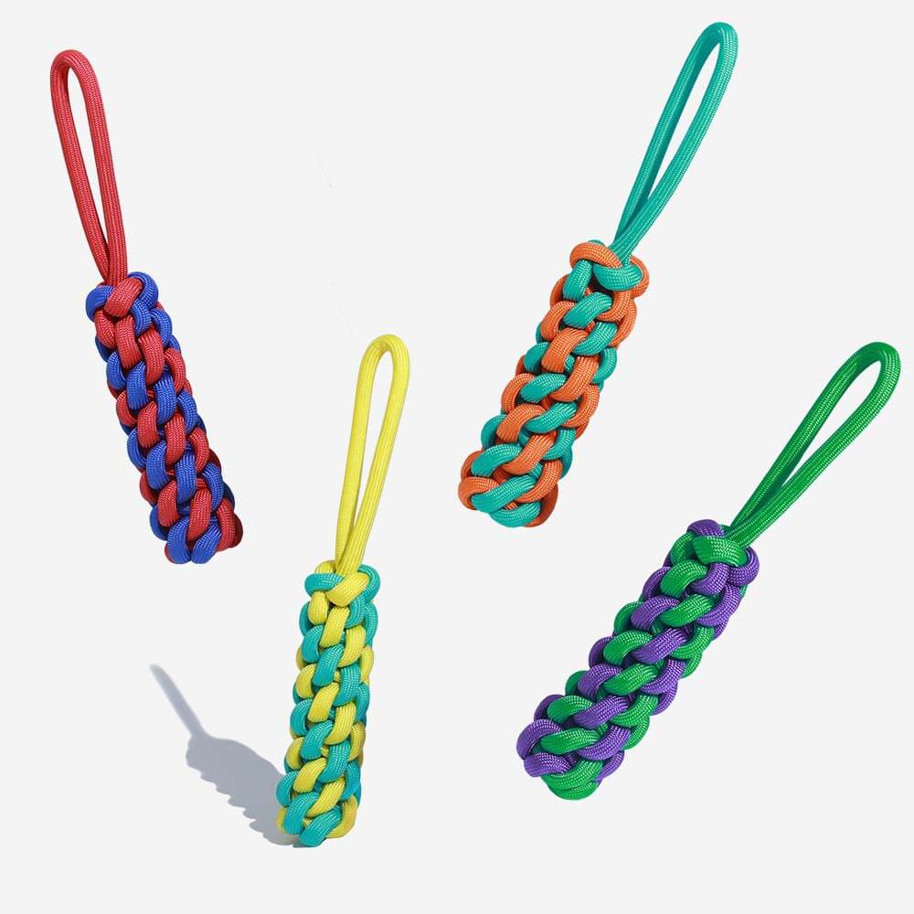 Braided Rope Stick Tug Dog Toy - Color Clash - Holidayae