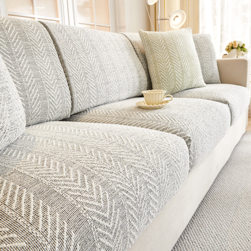 Herringbone Chenille Anti-Slip Magic Couch Cover - Holidayae