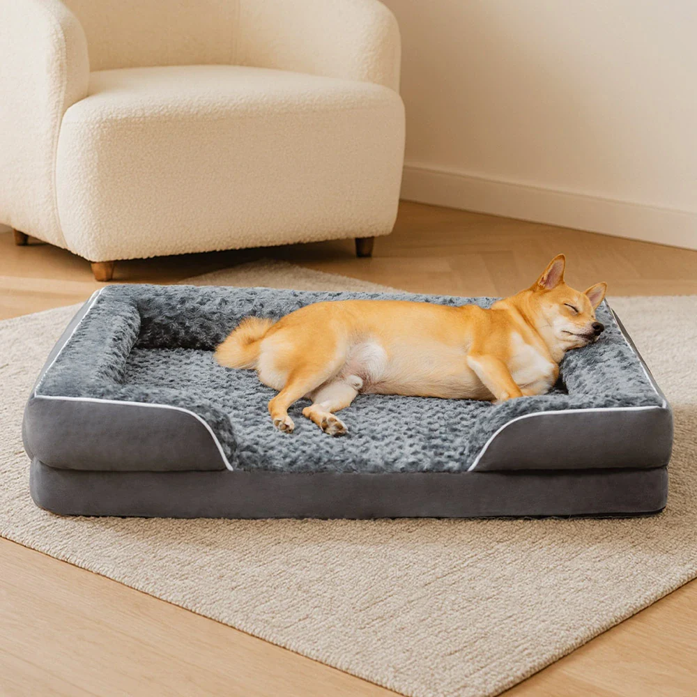 Detachable Water-Repellent Full Surround Support Orthopedic Dog Bed - Holidayae