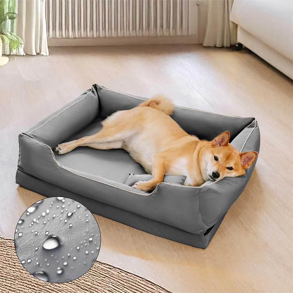 Nordic Style Waterproof Anti-Scratch Washable Dog Sofa Bed with Pillow - Holidayae