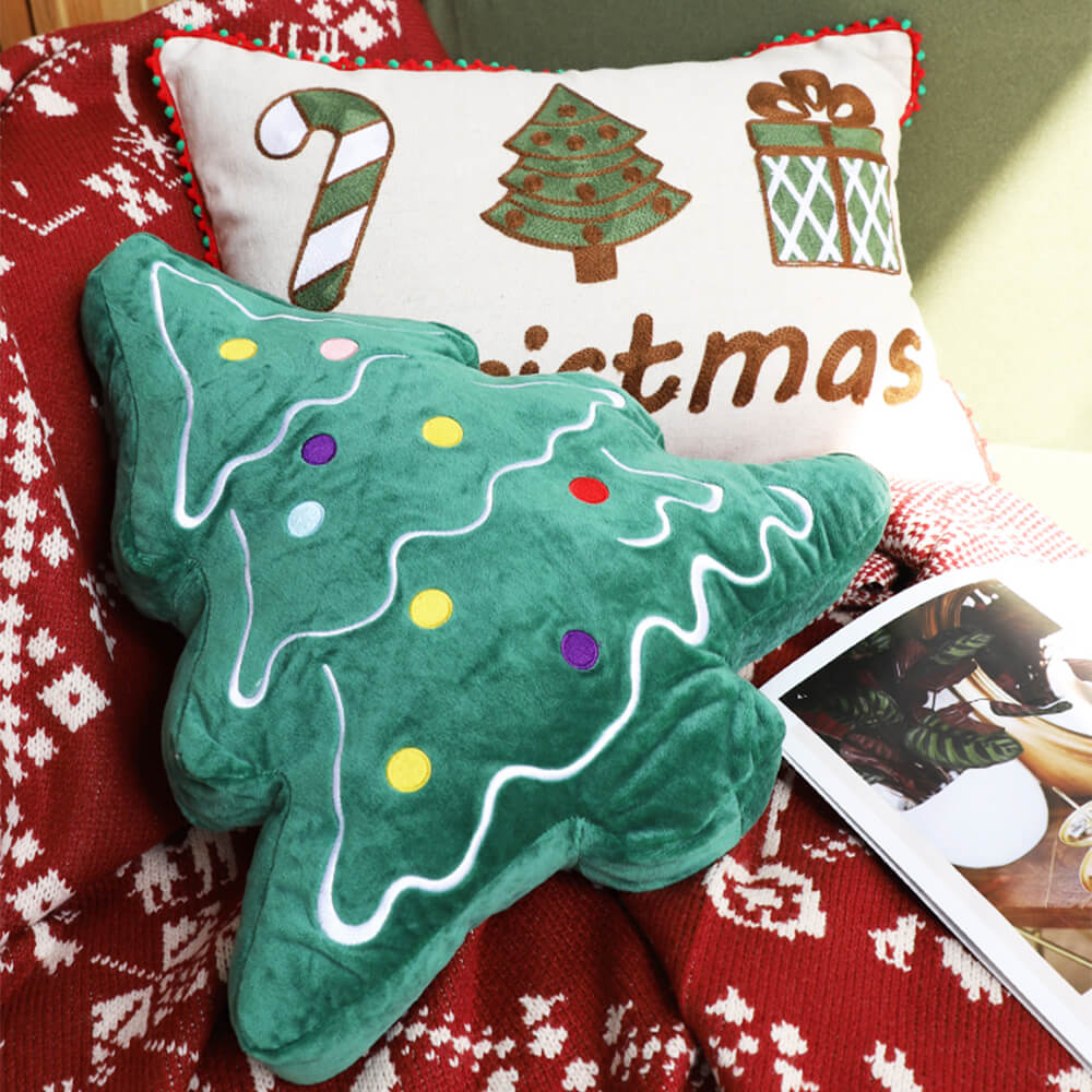 Merry Christmas Holiday Decorative Lumbar Home Sofa Pillow - Holidayae