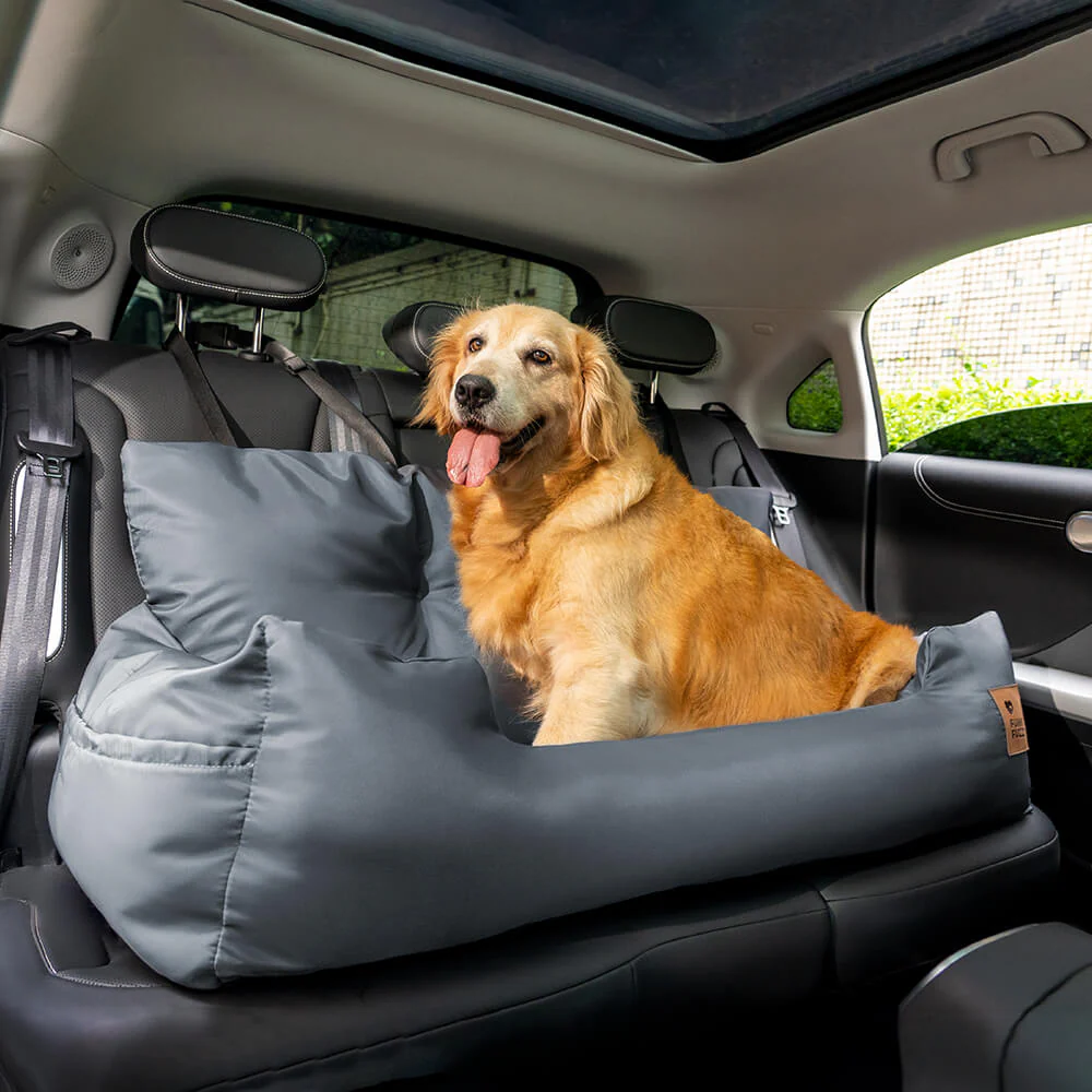 Travel Bolster Safety Waterproof Medium Large Dog Car Back Seat Bed - Holidayae