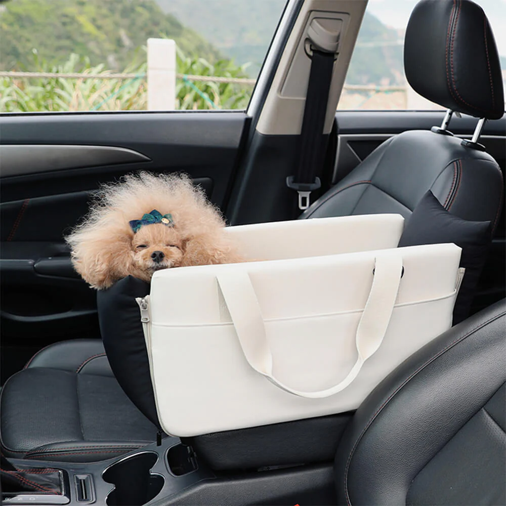 Color-Block Soft Waterproof Portable Car Console Pet Travel Carrier - Holidayae