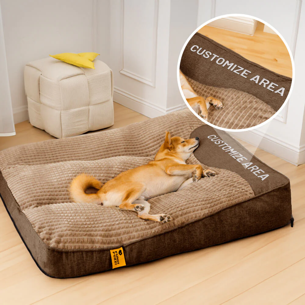 Customized Large Thick Scratch-resistant Spine Protection Dog Cushion Bed - Holidayae