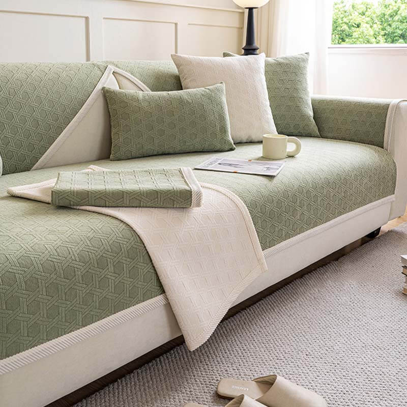 Jacquard Chenille Fabric Water-resistant & Oil-proof Couch Cover - Holidayae