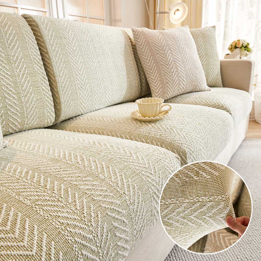 Herringbone Chenille Anti-Slip Magic Couch Cover - Holidayae