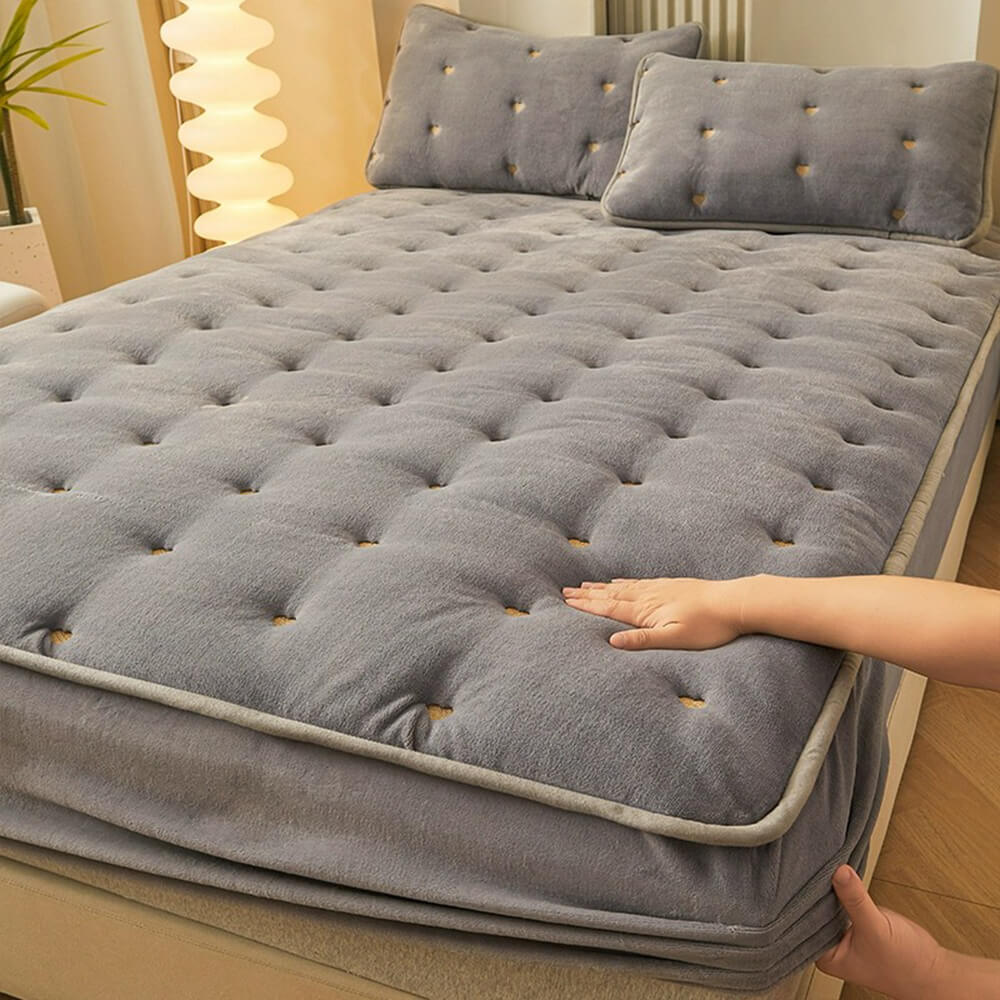 Soft Warm Quilted Fitted Sheet Mattress Cover - Holidayae