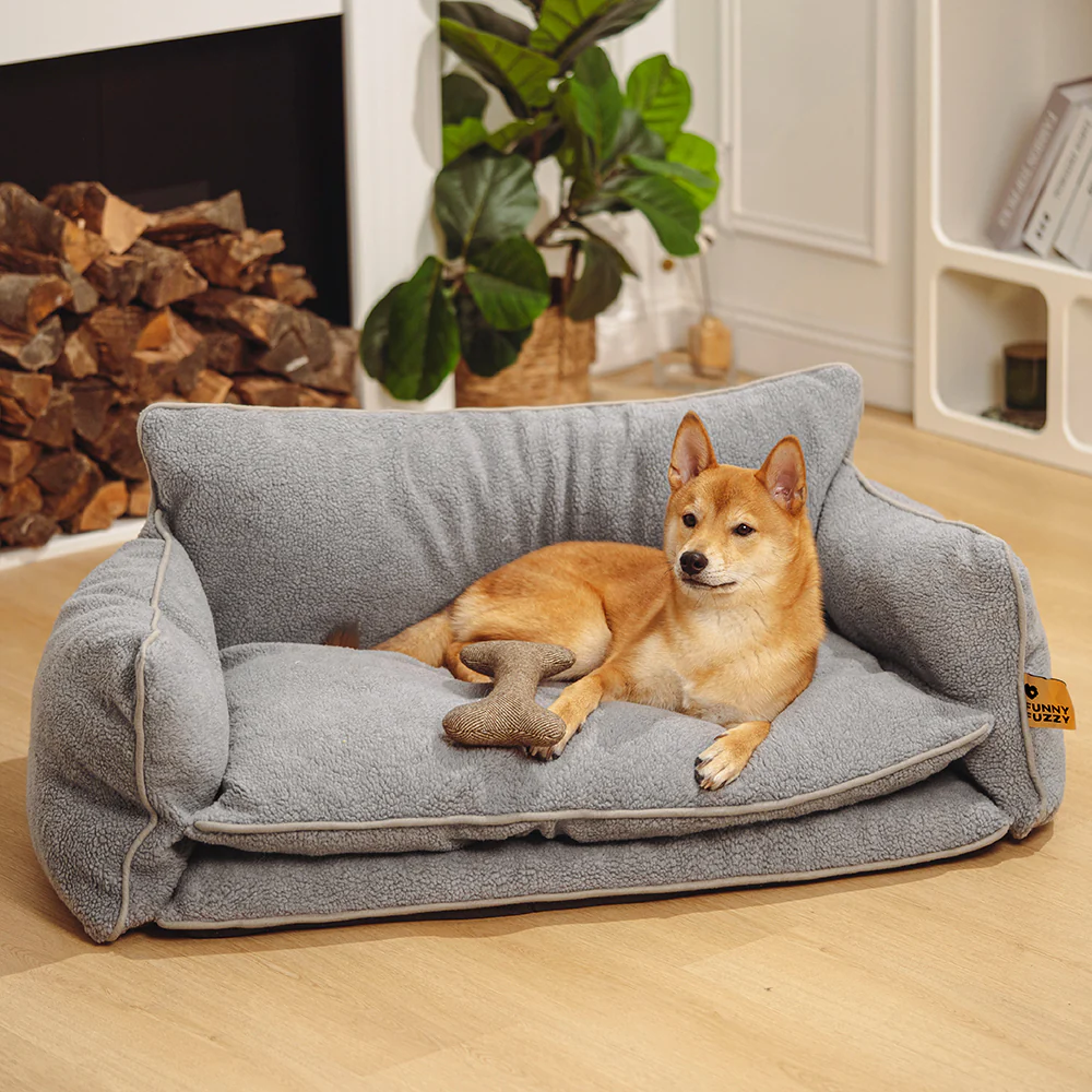 Soft Faux Lambswool Double Layer Dog & Cat Sofa Bed - Holidayae