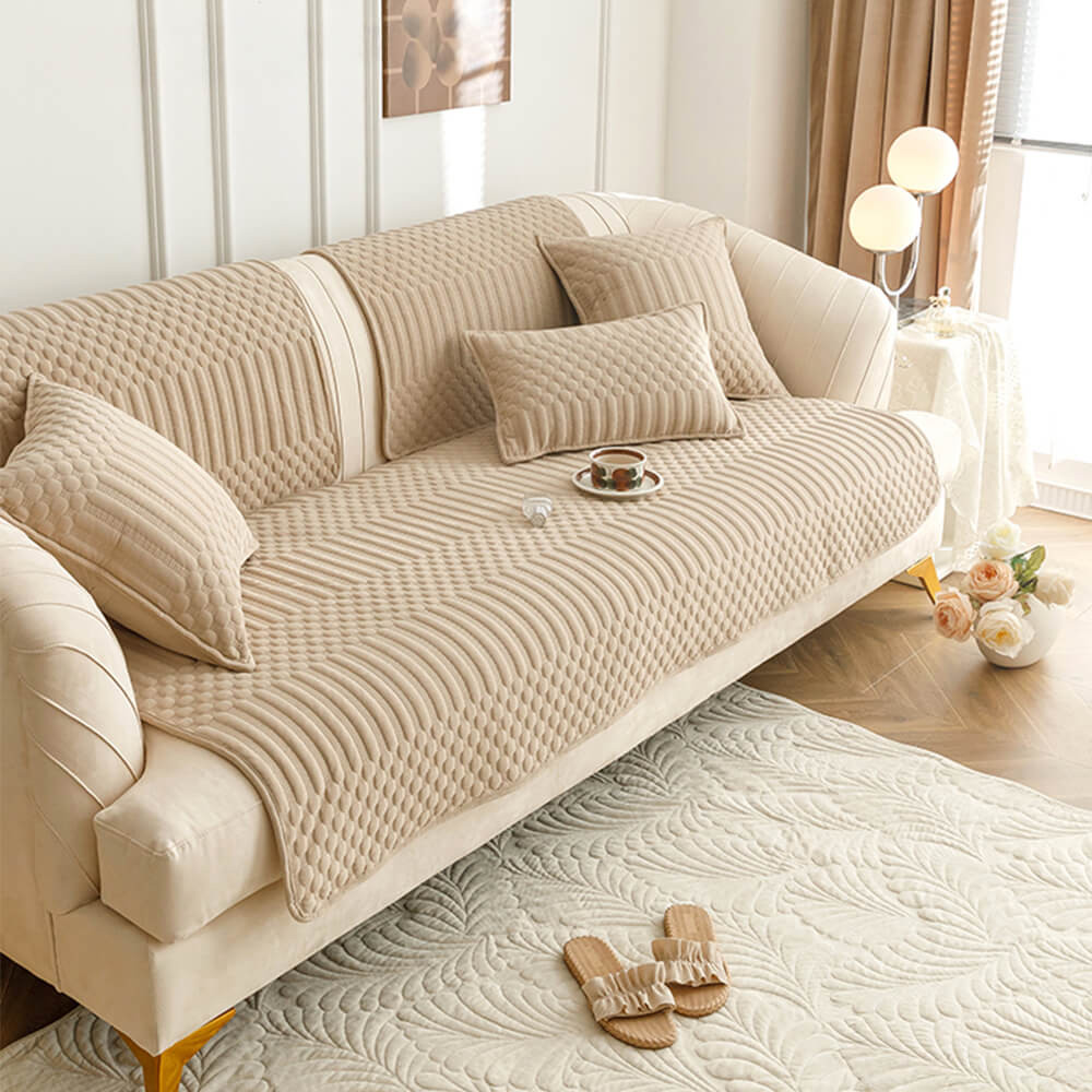 Warm Plush Vintage Non-Slip Couch Cover - Holidayae