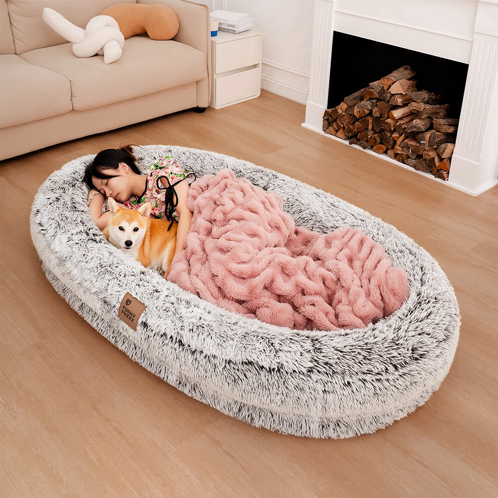 Luxury Super Large Sleep Deeper Oval Bed Human Dog Bed - Holidayae