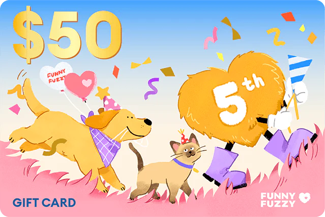 FunnyFuzzy 5th Anniversary Gift Card - Holidayae