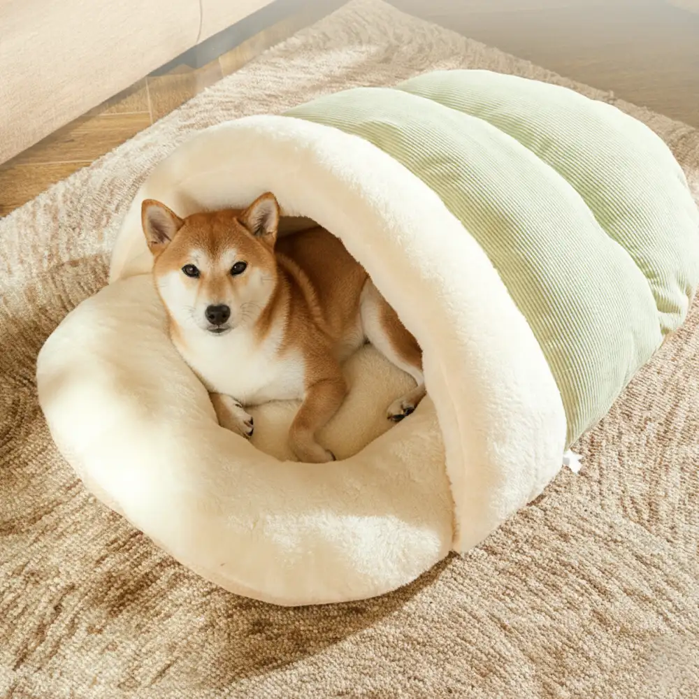 Fun Slipper-style Warm Removable And Washable Enclosed Pet Bed - Holidayae