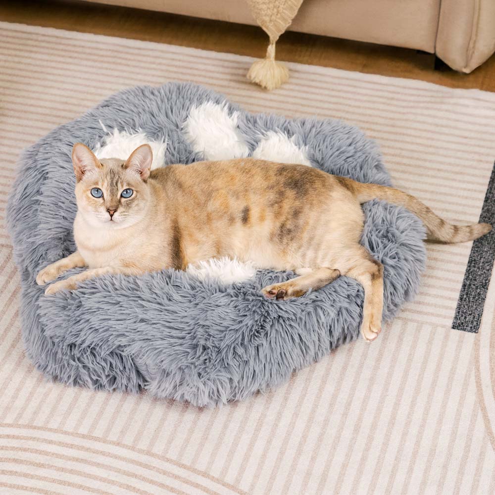 Washable Fluffy Non-Slip Cozy Cat Bed-Paw Spot - Holidayae