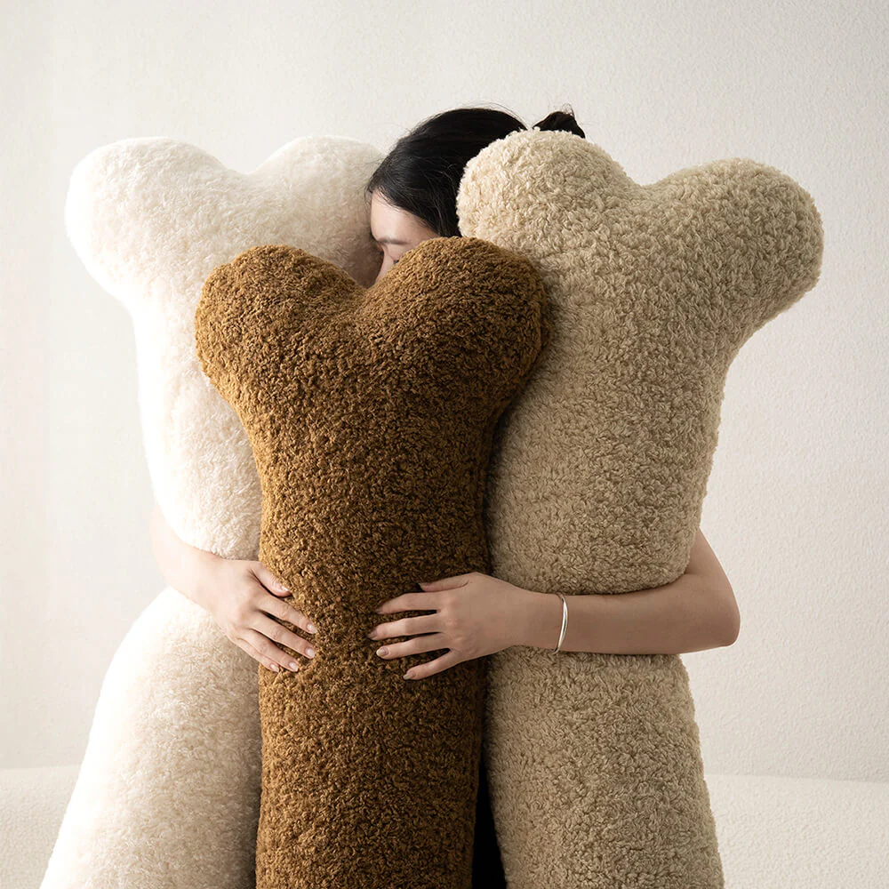 Plush Bone-Shaped Sofa Pillow Soft Cozy Decorative Cushion - Holidayae