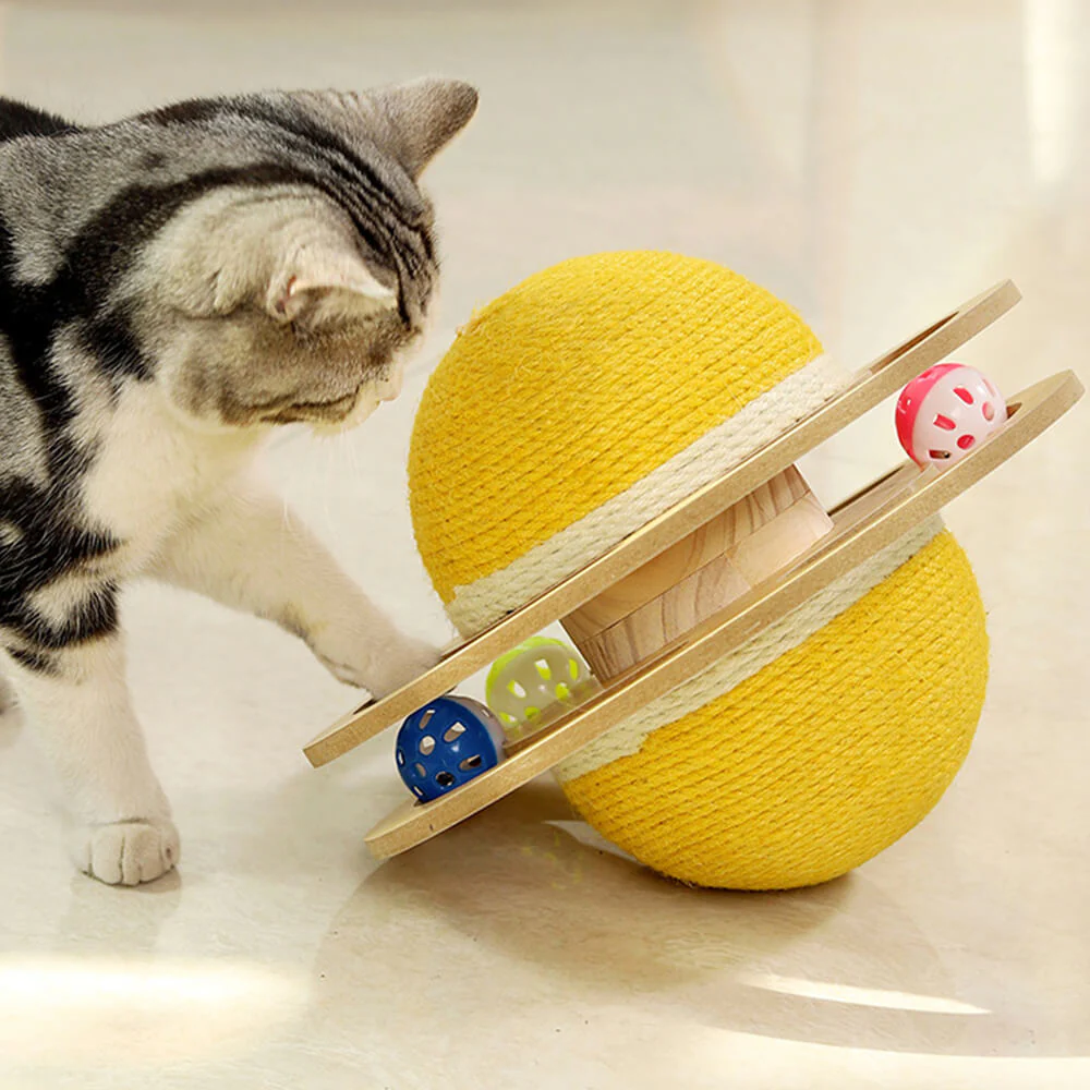 Sisal Scratching Ball Interactive Cat Toy - Holidayae