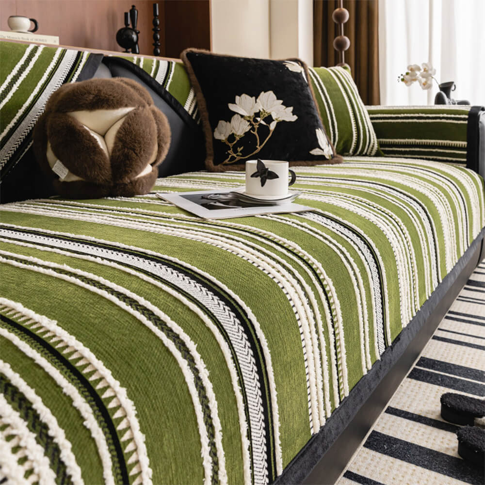 Vintage Jacquard All-Season Chenille Non-Slip Couch Cover - Holidayae