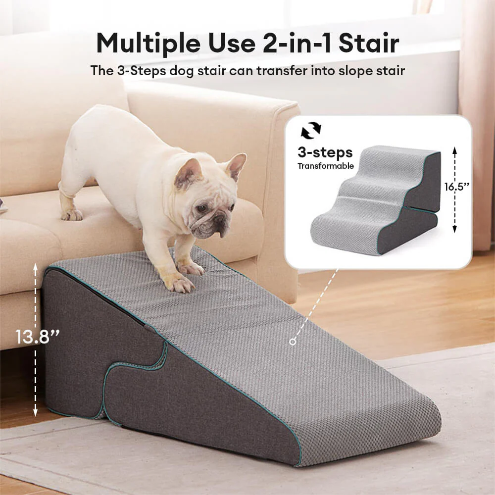 Multifunctional 2-in-1 Foldable Dog Stairs with Ramp Mode - Holidayae