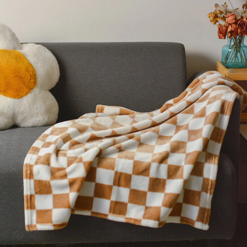 Stylish Chequered Flannel Pet Blanket Dog & Cat Blanket - Holidayae