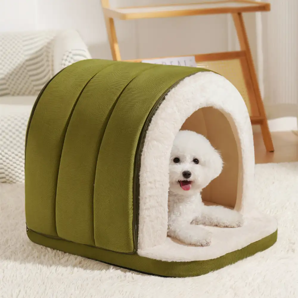 Cave-Style Warm Deep Sleeping Snug Cat Cave Dog House - Holidayae