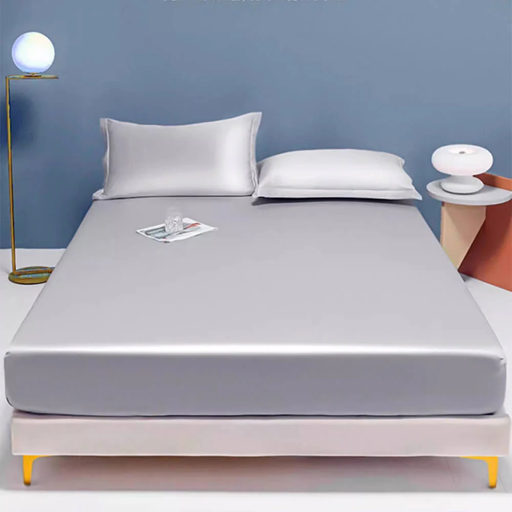 Premium Solid Color Silky Cooling 100s Lyocell Fitted Sheet Mattress Cover - Holidayae