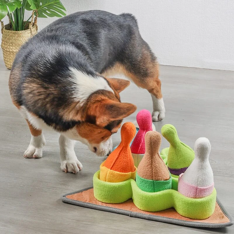 Interactive Bowling Puzzle Dog Treat Dispenser Toy - Holidayae