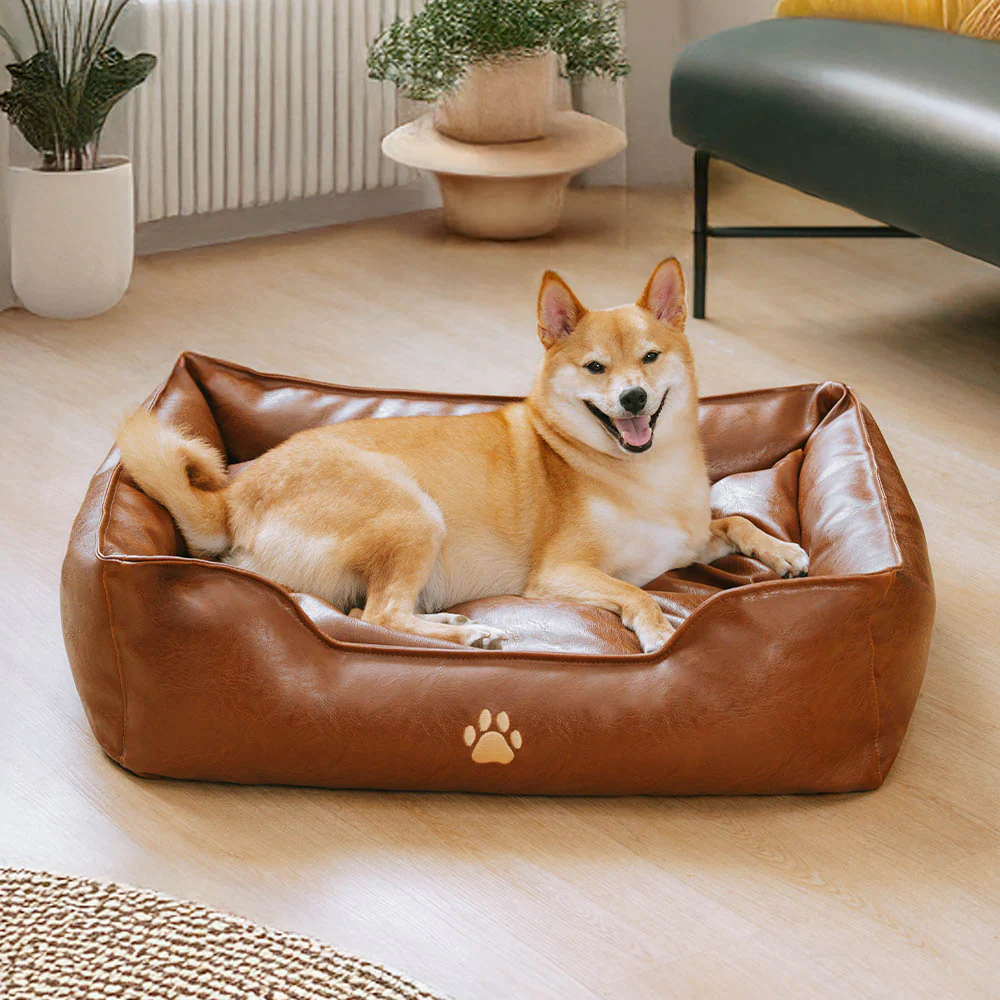 Luxury Faux Leather Waterproof Removable Dog Sofa Bed - Holidayae