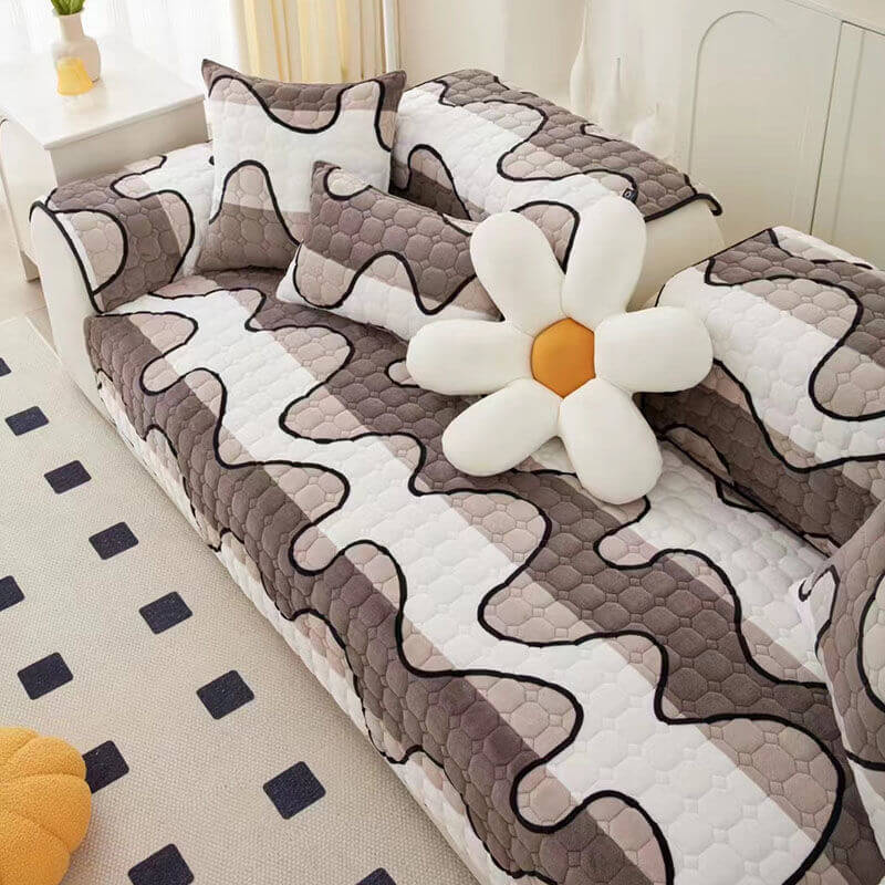 Milk Velvet Sofa Cover Furniture Non-slip Protection Couch Cover - Holidayae