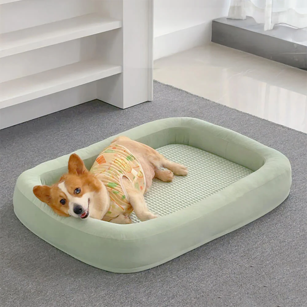 Soft Cooling Reversible Washable All-Season Oval Dog Bed - Holidayae