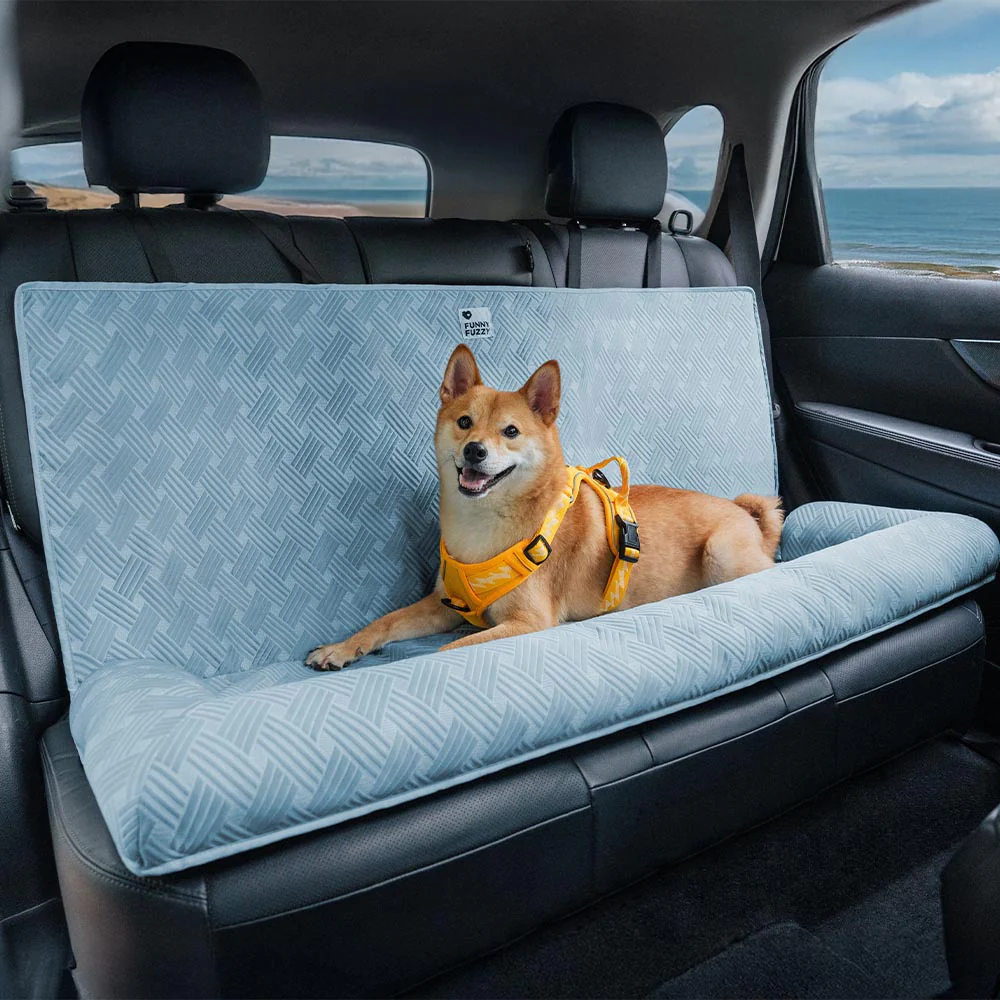Cooling Travel Bolster Safety Back Seat Large Dog Car Seat Bed - Chill Rover - Holidayae