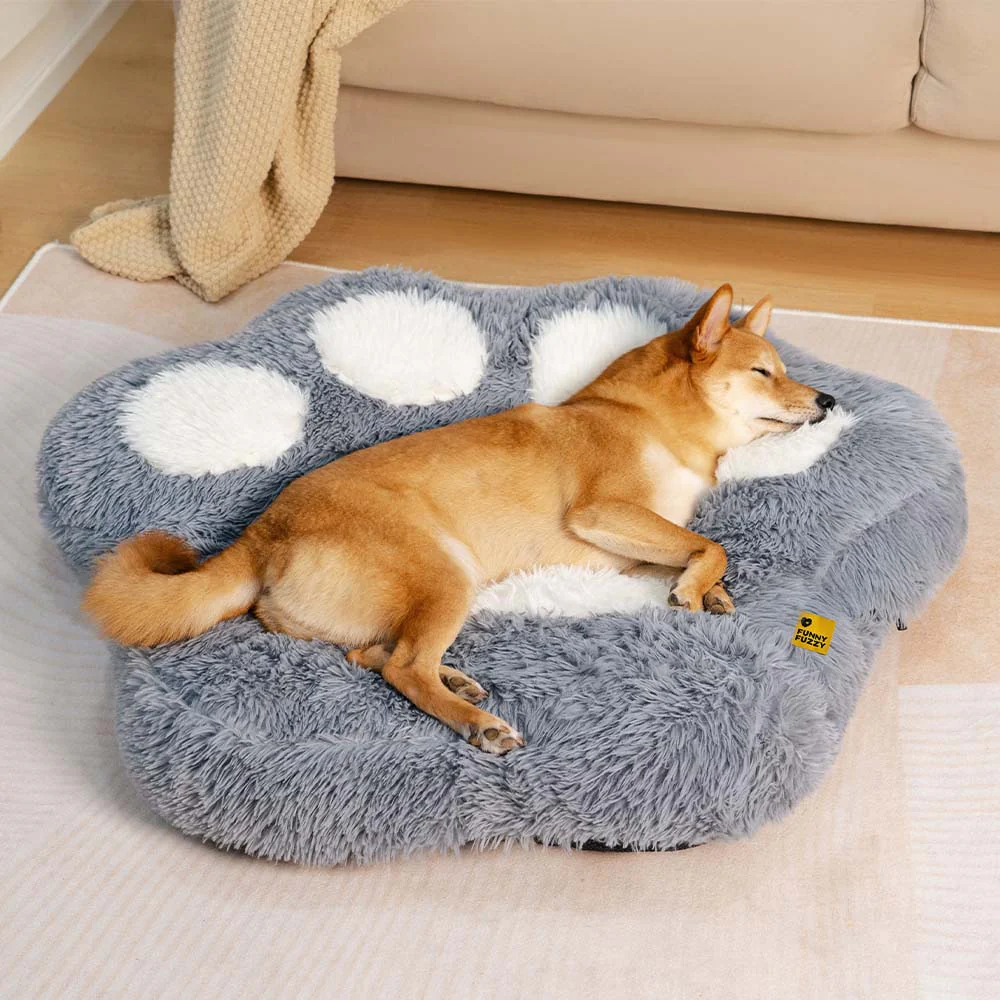 Washable Fluffy Non-Slip Cozy Dog Bed-Paw Spot - Holidayae