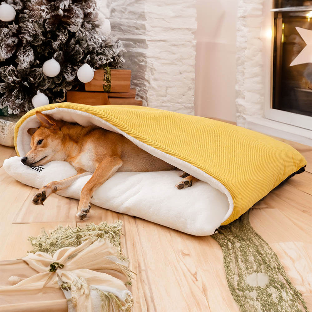 Extremely Soft Fuzzy Puppy Sleeping Bag Dog Bed - Holidayae