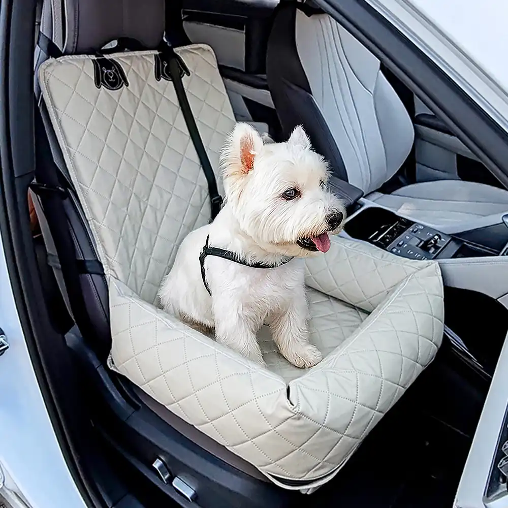 Water-Repellent PU Leather Scratch-Resistant Car Travel Dog Car Seat Bed - Holidayae