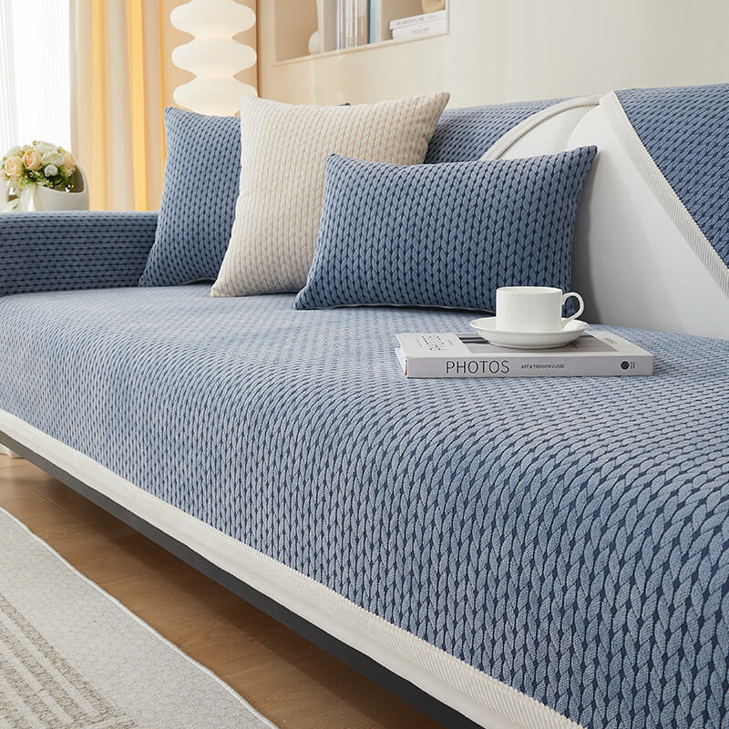 Wheat Ears Pattern Chenille Anti-Scratch Couch Cover - Holidayae