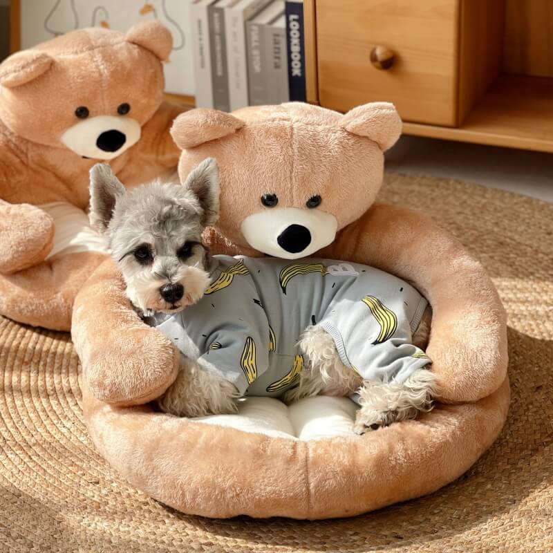 Cute Detachable Cuddle Bear Cat Bed - Holidayae