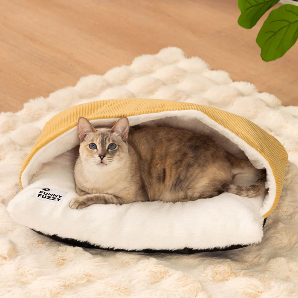 Ultra Soft Fuzzy Kitty Sleeping Bag Cat Bed - Holidayae