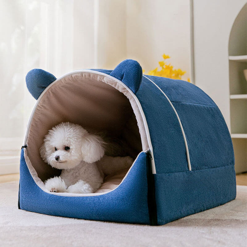 2 in 1 Cute Bear Ears Removable Dog House - Holidayae