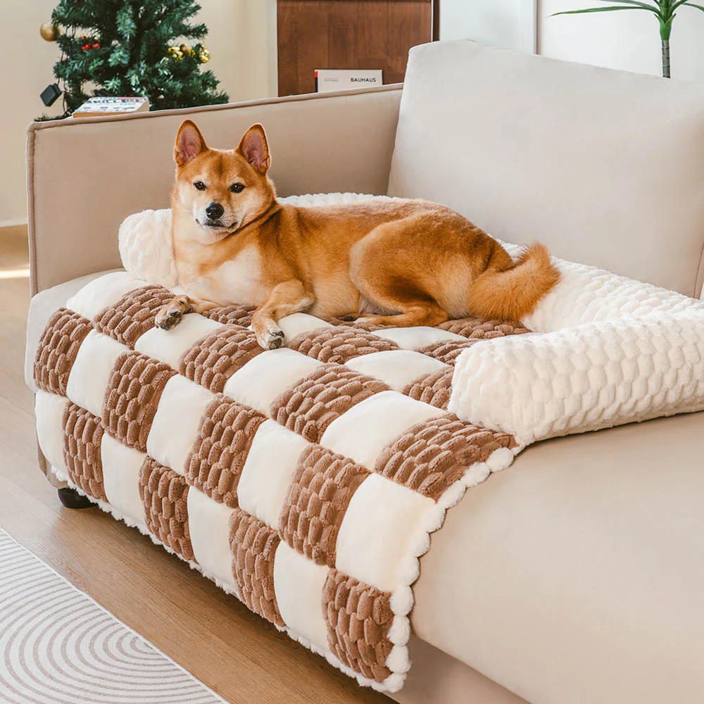 Plaid Cozy Sofa Protector Dog Mat - SnugPad - Holidayae