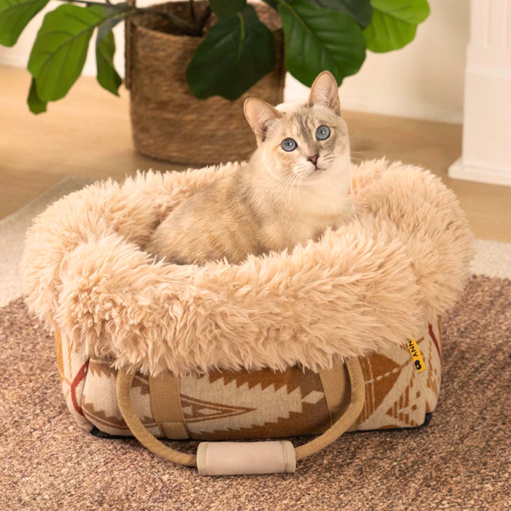 Large Reversible All-Season Indie Boho Cat Carrier - Wondernap - Holidayae